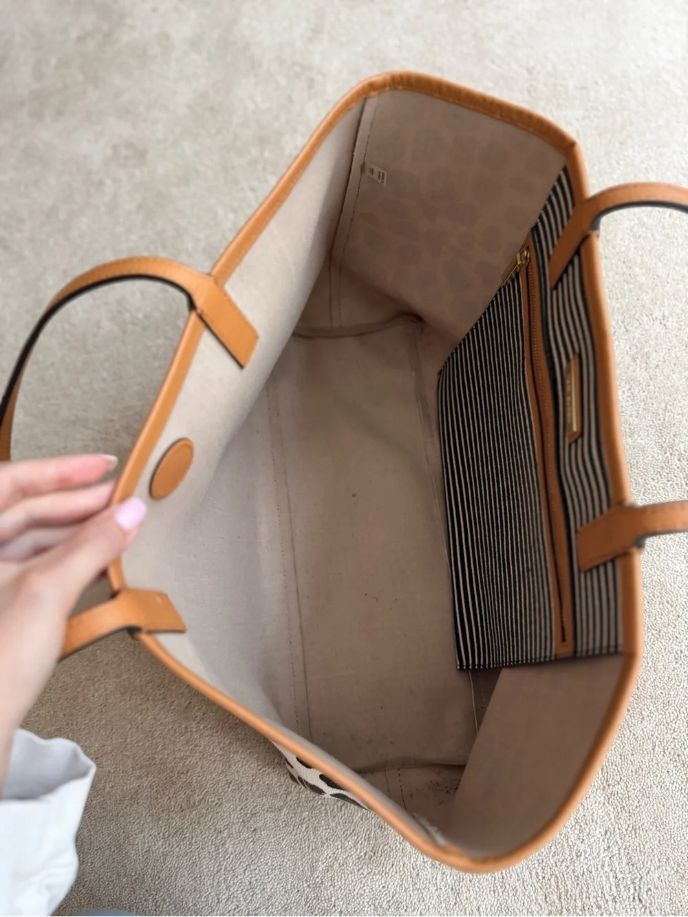 Tory Burch Leopard-Print Canvas Tote with Tan Trim